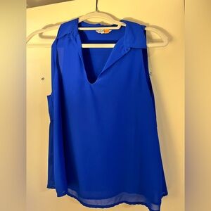 Naked Zebra Bright Blue Layering Top